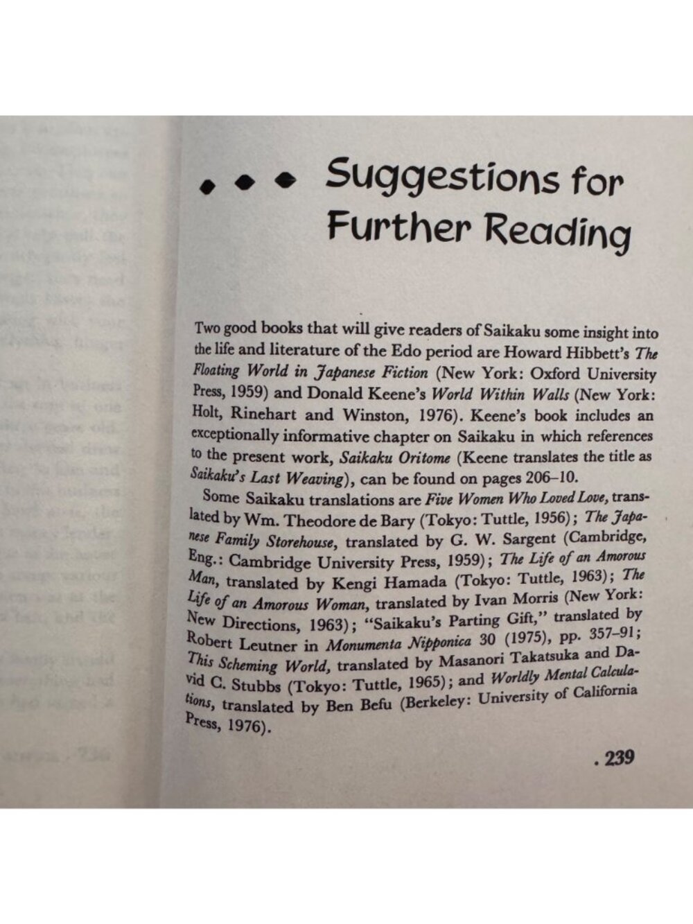 Some Final Words Of Advice Saikaku Ihara Peter Nosco HC 1980 Japan English Ed. - Picture 12 of 16